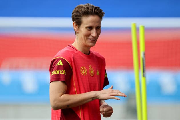 Ljubljana, Slovenia 08 06 2026 Final training of the DFB womens team before the World Cup qualifier against Slovenia In the picture goalkeeper Ann Katrin Berger Germany Copyright: HMBxMedia MadeleinexFantini
