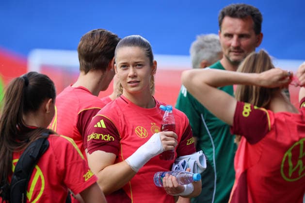 Ljubljana, Slovenia 08 06 2026 Final training of the DFB womens team before the World Cup qualifier against Slovenia In the picture goalkeeper Stina Johannes Germany Copyright: HMBxMedia MadeleinexFantini