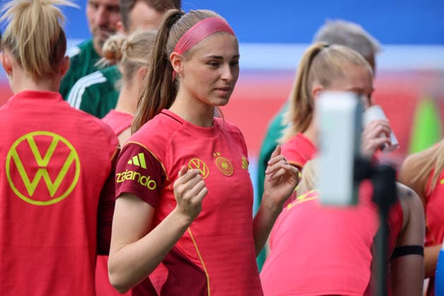 Ljubljana, Slovenia 08 06 2026 Final training of the DFB womens team before the World Cup qualifier against Slovenia In the picture Jule Brand Germany Copyright: HMBxMedia MadeleinexFantini