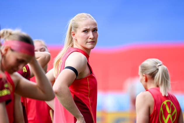 Ljubljana, Slovenia 08 06 2026 Final training of the DFB womens team before the World Cup qualifier against Slovenia In the picture Camilla Küver Kuever Germany Copyright: HMBxMedia MadeleinexFantini
