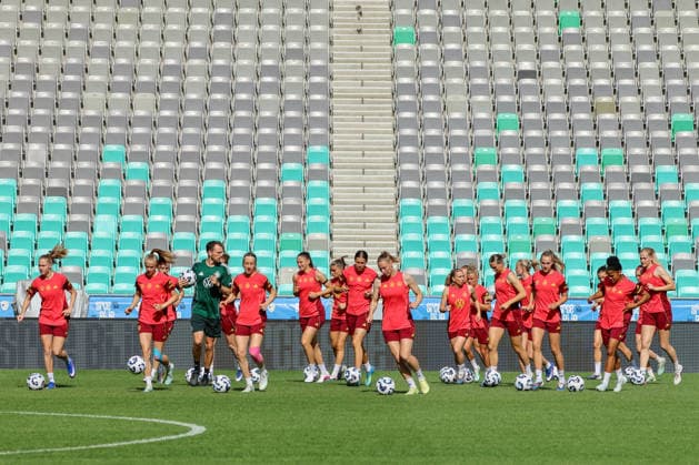 Ljubljana, Slovenia 08 06 2026 Final training of the DFB womens team before the World Cup qualifier against Slovenia In the picture The players of the German national womens soccer team at the final training session in Slovenia Copyright: HMBxMedia MadeleinexFantini