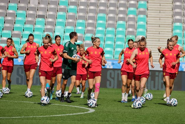 Ljubljana, Slovenia 08 06 2026 Final training of the DFB womens team before the World Cup qualifier against Slovenia In the picture The players of the German national womens soccer team at the final training session in Slovenia Copyright: HMBxMedia MadeleinexFantini