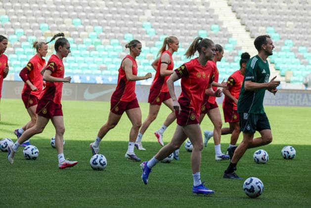 Ljubljana, Slovenia 08 06 2026 Final training of the DFB womens team before the World Cup qualifier against Slovenia In the picture The players of the German national womens soccer team at the final training session in Slovenia Copyright: HMBxMedia MadeleinexFantini