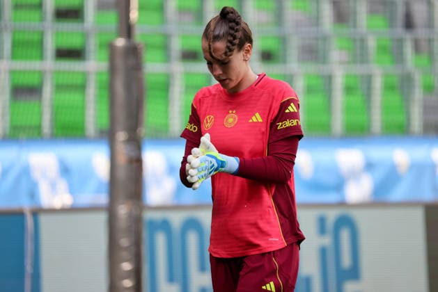 Ljubljana, Slovenia 08 06 2026 Final training of the DFB womens team before the World Cup qualifier against Slovenia In the picture goalkeeper Ena Mahmutovic Germany Copyright: HMBxMedia MadeleinexFantini