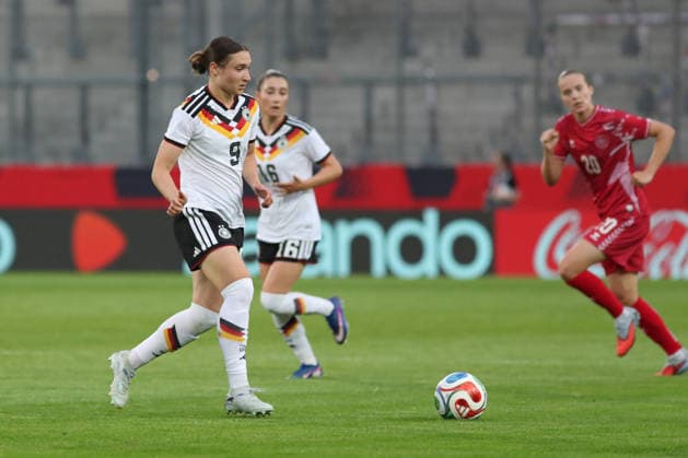 Soccer, U23 Women Germany Denmark, 08 06 26 Sophie Weidauer 9, Germany U23, Union Berlin Soccer, Test match U23 Women Germany Denmark on 08 06 26 at Leuna Chemie Stadium Halle Saale Copyright: xBEAUTIFULxSPORTS JanxKaeferx