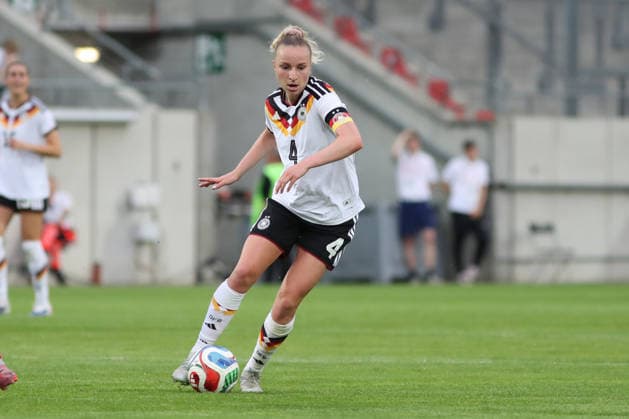 Soccer, U23 Women Germany Denmark, 08 06 26 Captain Vanessa Diehm 4, Germany U23, TSG Hoffenheim Soccer, Test match U23 Women Germany Denmark on 08 06 26 at Leuna Chemie Stadium Halle Saale Copyright: xBEAUTIFULxSPORTS JanxKaeferx
