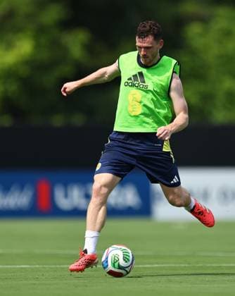 Andy Robertson of Scotland Scotland Training Session and press conference, PK, Pressekonferenz 2026 FIFA World Cup, WM, Weltmeisterschaft, Fussball Football, Atrium Health Performance Park, Charlotte, USA - 08 Jun 2026Charlotte Atrium Health Performance Park United States of America EDITORIAL USE ONLY No use with unauthorised audio, video, data, fixture lists, club league logos or live services. Online in-match use limited to 120 images, no video emulation. No use in betting, games or single club league player publications.  Copyright: xMichaelxZemanek Shutterstockx 16917216gn