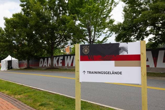 Team Arrival Germany, Base Camp, FIFA World Cup, WM, Weltmeisterschaft, Fussball 2026, Winston-Salem Base camp of team Germany ahead of the FIFA World Cup 2026 at Wake Forest University and The Graylyn Estate in Winston-Salem, North Carolina, United States, June 8, 2026. WINSTON-SALEM Graylyn Estate Hotel North Carolina USA Copyright: xPaulxMoreax 1R8A4727