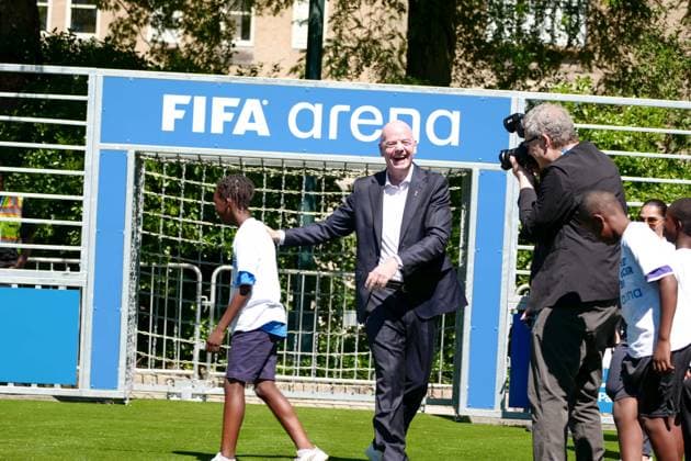 New York, NY June 8 Governor Hochul and Mayor Mamdani make a World Cup FIFA announcement of a free watch party in Central Park for the FIFA World Cup 2026 Final on Sunday, July 19 With FIFA President Gianni Infantino, George Weah on June 8, 20267 Credit AdMedia FIFA 2026 Press Conference  - ZUMAa123 20260608_zaa_a123_281 Copyright: xCamaraxPorterx