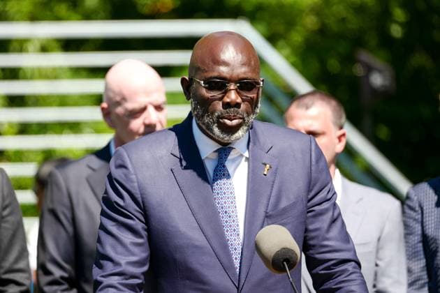 New York, NY- June 8: Governor Hochul and Mayor Mamdani make a World Cup FIFA announcement of a free watch party in Central Park for the FIFA World Cup, WM, Weltmeisterschaft, Fussball 2026 Final on Sunday, July 19. With FIFA President Gianni Infantino, George Weah on June 8, 20267 Credit: AdMedia FIFA 2026 press conference, PK, Pressekonferenz *** New York, NY June 8 Governor Hochul and Mayor Mamdani make a World Cup FIFA announcement of a free watch party in Central Park for the FIFA World Cup 2026 Final on Sunday, July 19 With FIFA President Gianni Infantino, George Weah on June 8, 20267 Credit AdMedia FIFA 2026 Press Conference  - ZUMAa123 20260608_zaa_a123_301 Copyright: xCamaraxPorterx