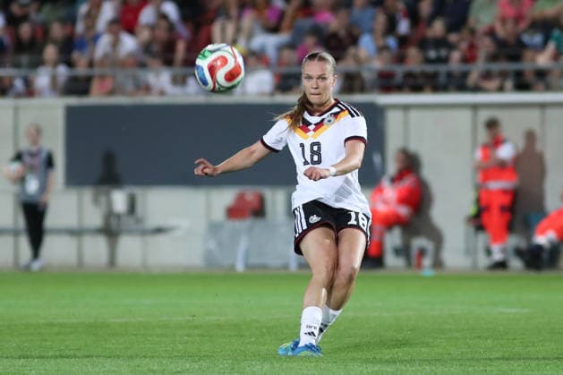 Soccer, U23 Women Germany Denmark, 08 06 26 Annaleen Böhler 18, Germany U23, Hamburger SV Soccer, Test match U23 Women Germany Denmark on 08 06 26 at Leuna Chemie Stadium Halle Saale Copyright: xBEAUTIFULxSPORTS JanxKaeferx