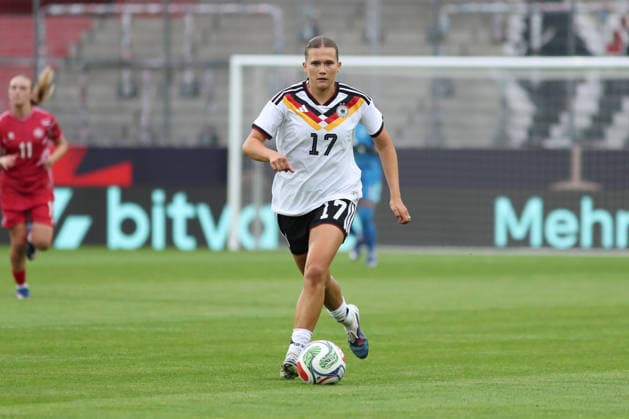 Soccer, U23 Women Germany Denmark, 08 06 26 Julia Mickenhagen 17, Germany U23, Bayer Leverkusen Soccer, Test match U23 Women Germany Denmark on 08 06 26 at Leuna Chemie Stadium Halle Saale Copyright: xBEAUTIFULxSPORTS JanxKaeferx