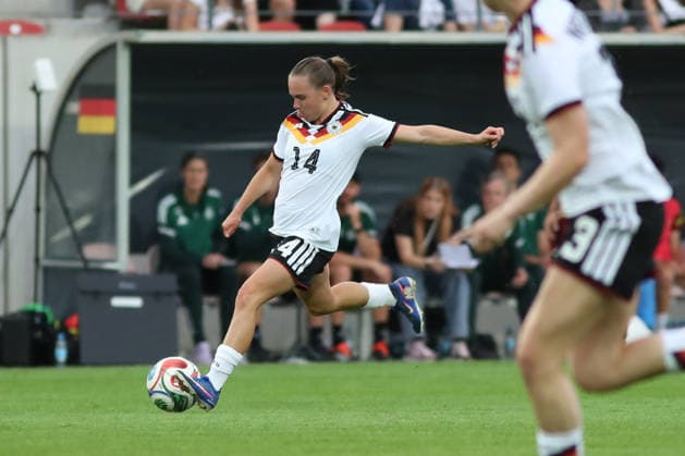 Soccer, U23 Women Germany Denmark, 08 06 26 Marie Steiner 14, Germany U23, TSG Hoffenheim Soccer, Test match U23 Women Germany Denmark on 08 06 26 at Leuna Chemie Stadium Halle Saale Copyright: xBEAUTIFULxSPORTS JanxKaeferx