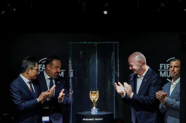 Football, FIFA World Cup 2026, Legacies of Champions exhibition opening in New York with Gianni Infantino