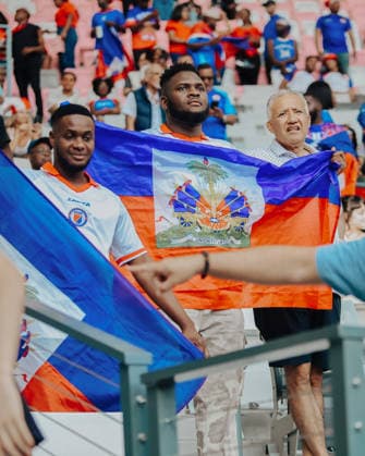 June 5, 2026, Miami, Florida, USA: Supporters in the stands during the International Friendly, Länderspiel, Nationalmannschaft match between Haiti vs Peru at NU Stadium in Miami, Florida. Miami USA - ZUMAd192 20260605_zsp_d192_007 Copyright: xDenilsonxMentorx