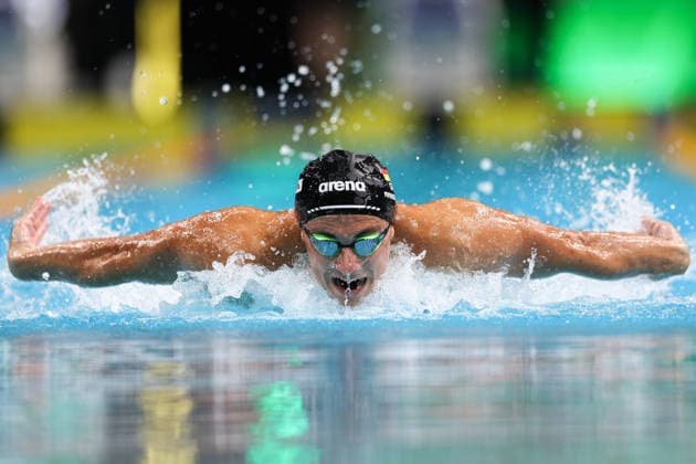 June 9, 2026, Sydney, Nsw, Australia: BEN ARMBRUSTER competes in the Men s 100m Butterfly heats during the 2026 Australian Swimming Commonwealth Games, Pan Pacific Championships and Para Pan Pacific Championships Trials. Sydney Australia - ZUMAt173 20260609_zsp_t173_004 Copyright: xStephanexThomasx