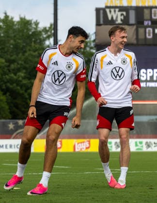 Aleksandar Pavlovic Maximilian Beier of DFB practicing for the FIFA World Cup 2026 at Wake Forest University™s Spry Stadium in Winston-Salem, North Carolina, United States, June 8, 2026. WINSTON-SALEM Spry Stadium North Carolina USA Copyright: xPaulxMoreax 064A4109