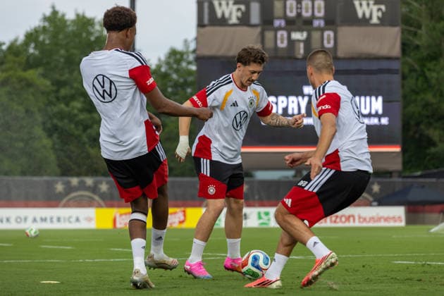 Angelo Stiller of DFB practicing for the FIFA World Cup 2026 at Wake Forest University™s Spry Stadium in Winston-Salem, North Carolina, United States, June 8, 2026. WINSTON-SALEM Spry Stadium North Carolina USA Copyright: xPaulxMoreax 064A4452