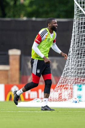 Antonio Rüdiger of DFB practicing for the FIFA World Cup 2026 at Wake Forest University™s Spry Stadium in Winston-Salem, North Carolina, United States, June 8, 2026. WINSTON-SALEM Spry Stadium North Carolina USA Copyright: xPaulxMoreax 1R8A6656