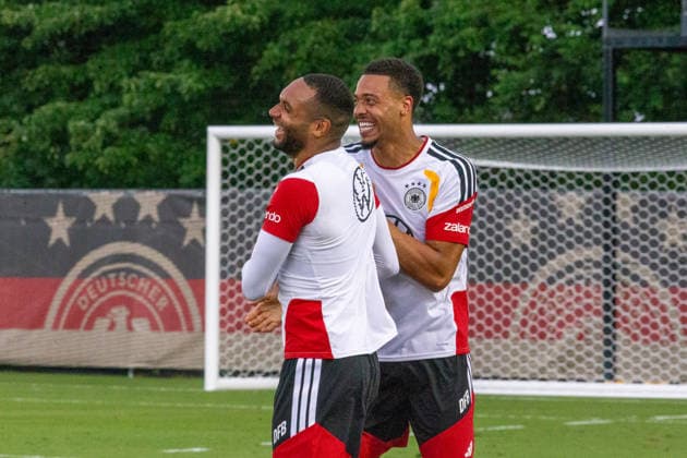 Jonathan Tah Felix Nmecha of DFB practicing for the FIFA World Cup 2026 at Wake Forest University™s Spry Stadium in Winston-Salem, North Carolina, United States, June 8, 2026. WINSTON-SALEM Spry Stadium North Carolina USA Copyright: xPaulxMoreax AS1Z8948