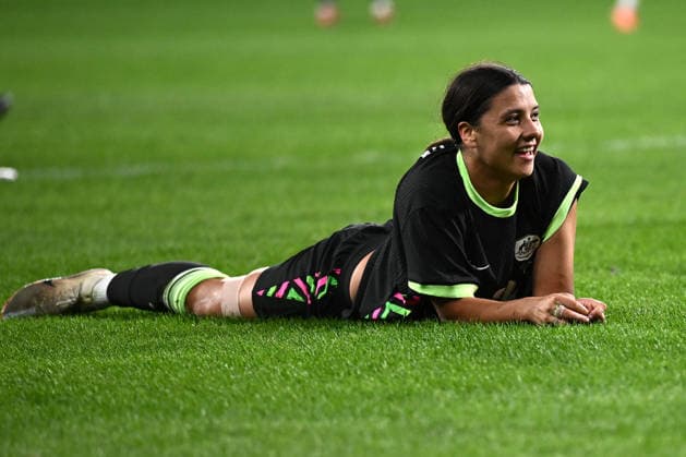 SOCCER MATILDAS MEXICO, Sam Kerr of Australia reacts after taking a shot at goal during the International Friendly, Länderspiel, Nationalmannschaft match between Australia and Mexico at CommBank Stadium in Sydney, Tuesday, June 9, 2026. ( NO ARCHIVING, EDITORIAL USE ONLY SYDNEY NEW SOUTH WALES AUSTRALIA  Copyright: xDANxHIMBRECHTSx 20260609147164042810
