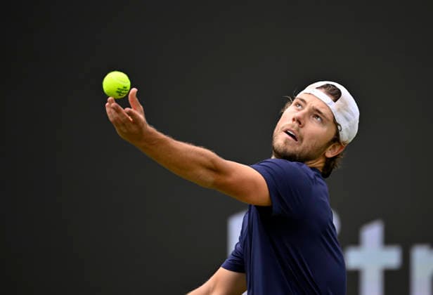 Aleksandar Kovecevic USA Action Serve Tennis Men BOSS Open ATP 250 Stuttgart 2026 Weissenhof BOSS Open ATP 250 Stuttgart 2026