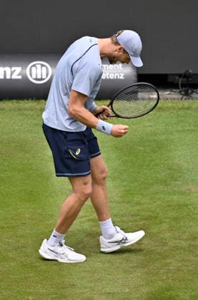 Yannick Hanfmann GER jubilation, joy, emotion, emotional, cheers, luck, happy, match win Tennis Men BOSS Open ATP 250 Stuttgart 2026 Weissenhof BOSS Open ATP 250 Stuttgart 2026