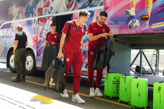 The Croatian national football team leaves for America for the World Cup Ivan Perisic, Nikola Moro, Ante Budimir, Martin Erlic seen during the departure of the Croatian national football team to America for the World Cup, in Zagreb, Croatia, on June 09 2026.  MatijaxHabljak PIXSELL