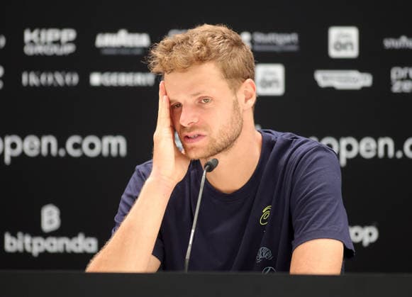 09 06 2026, Boss Open 2026, ATP Tour 250 Stuttgart, TTC Weissenhof, Tennis, Sport, in the picture Yannick Hanfmann GER at the PK after the victory against Kovacevic USA