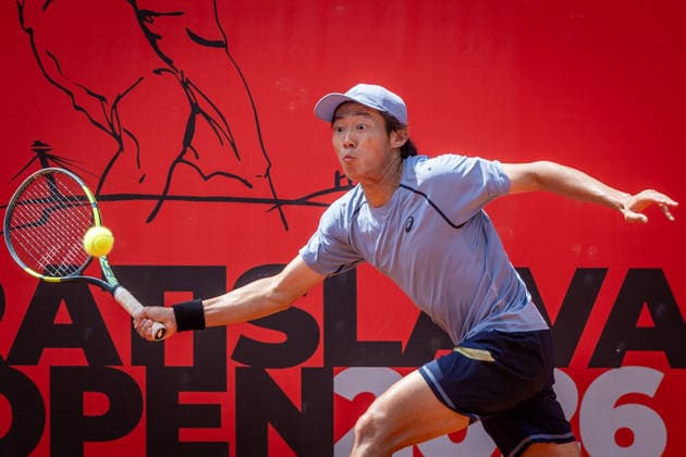 BRATISLAVA OPEN TENNIS ATP, Tennis Herren CHALLENGER Chun Hsin Tseng (Taipei) during first round ATP Tennis Challenger tour 100 Bratislava Open match against Genaro Alberto Olivieri(Argentina). Tennis courts Slovan Bratislava, Bratislava, Slovakia, June 08, 2026. Photo by Branislav Racko Copyright: xx 080A9683
