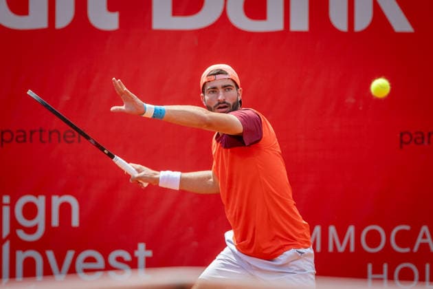 BRATISLAVA OPEN TENNIS ATP, Tennis Herren CHALLENGER Lukas Pokorny (Slovakia) during first round ATP Tennis Challenger tour 100 Bratislava Open match against Alex Barrena (Argentina). Tennis courts Slovan Bratislava, Bratislava, Slovakia, June 08, 2026. Photo by Branislav Racko Copyright: xx 080A0022