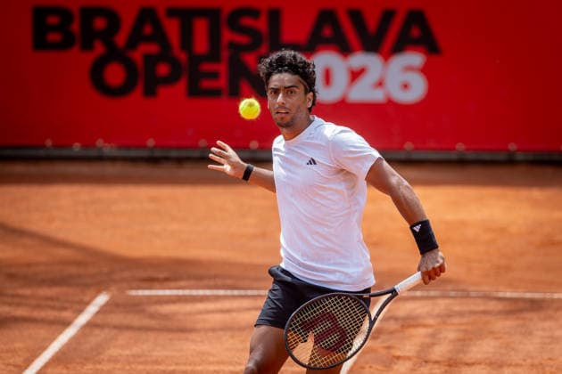 BRATISLAVA OPEN TENNIS ATP, Tennis Herren CHALLENGER Abdullah Shelbayh (Jordan) during first round ATP Tennis Challenger tour 100 Bratislava Open match against Petr Brunclik (Czechia). Tennis courts Slovan Bratislava, Bratislava, Slovakia, June 08, 2026. Photo by Branislav Racko Copyright: xx 080A0169
