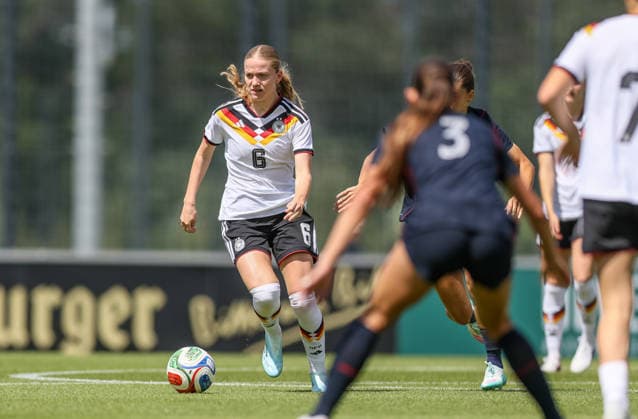 GER, Frankfurt, Germany U19 vs USA U19 friendly match, Football, DFB, 2025 2026 season, DFB Campus, second match in picture Marie Gmeineder Germany U19 Women 6 DFB DFL REGULATIONS PROHIBIT ANY USE OF PHOTOGRAPHS AS IMAGE SEQUENCES AND OR QUASI VIDEO, 09 06 2026 Copyright: HMBxMedia HendrikxHamelau