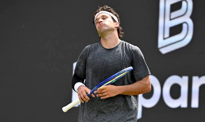 Alexis Galarneau CAN disappointed Gesture Gesture Tennis Men BOSS Open ATP 250 Stuttgart 2026 Weissenhof BOSS Open ATP 250 Stuttgart 2026