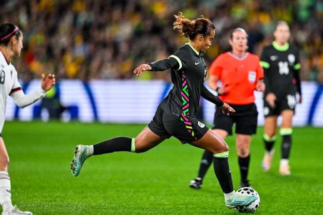 SYDNEY, AUSTRALIA - June 9: Mary Fowler (11 Australia) during the Sydney June FIFA International Window Australia v Mexico on June 9, 2026 in Sydney, Australia. Western Sydney Stadium (Photo by Keith McInnes Sports Press Photo Getty Images)  Copyright: xSportsxPressxPhotox Sportspressphoto_SPR163837