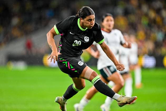 SYDNEY, AUSTRALIA - June 9: Sam Kerr (20 Australia) during the Sydney June FIFA International Window Australia v Mexico on June 9, 2026 in Sydney, Australia. Western Sydney Stadium (Photo by Keith McInnes Sports Press Photo Getty Images)  Copyright: xSportsxPressxPhotox Sportspressphoto_SPR163857