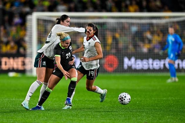 SYDNEY, AUSTRALIA - June 9: Ellie Carpenter (21 Australia) during the Sydney June FIFA International Window Australia v Mexico on June 9, 2026 in Sydney, Australia. Western Sydney Stadium (Photo by Keith McInnes Sports Press Photo Getty Images)  Copyright: xSportsxPressxPhotox Sportspressphoto_SPR163867