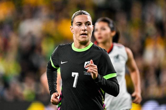 SYDNEY, AUSTRALIA - June 9: Steph Catley (7 Australia) during the Sydney June FIFA International Window Australia v Mexico on June 9, 2026 in Sydney, Australia. Western Sydney Stadium (Photo by Keith McInnes Sports Press Photo Getty Images)  Copyright: xSportsxPressxPhotox Sportspressphoto_SPR163878
