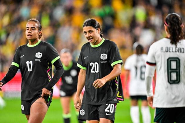 SYDNEY, AUSTRALIA - June 9: Sam Kerr (20 Australia) scores during the Sydney June FIFA International Window Australia v Mexico on June 9, 2026 in Sydney, Australia. Western Sydney Stadium (Photo by Keith McInnes Sports Press Photo Getty Images)  Copyright: xSportsxPressxPhotox Sportspressphoto_SPR163897