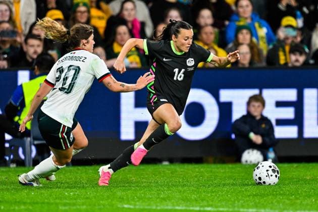 SYDNEY, AUSTRALIA - June 9: Hayley Raso (16 Australia) during the Sydney June FIFA International Window Australia v Mexico on June 9, 2026 in Sydney, Australia. Western Sydney Stadium (Photo by Keith McInnes Sports Press Photo Getty Images)  Copyright: xSportsxPressxPhotox Sportspressphoto_SPR163925