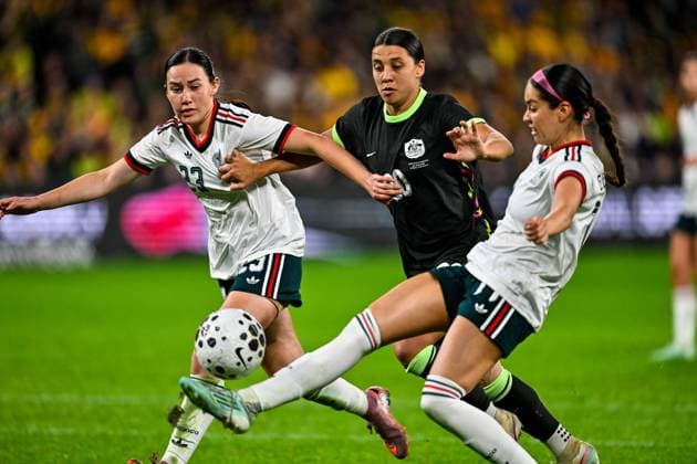 SYDNEY, AUSTRALIA - June 9: Sam Kerr (20 Australia) during the Sydney June FIFA International Window Australia v Mexico on June 9, 2026 in Sydney, Australia. Western Sydney Stadium (Photo by Keith McInnes Sports Press Photo Getty Images)  Copyright: xSportsxPressxPhotox Sportspressphoto_SPR163931
