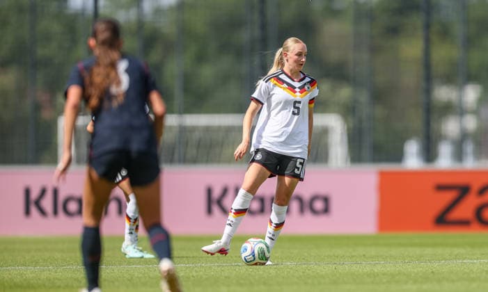 GER, Frankfurt, Germany U19 vs USA U19 friendly match, Football, DFB, 2025 2026 season, DFB Campus, second match in picture Luzie Zähringer Germany U19 Women 5 DFB DFL REGULATIONS PROHIBIT ANY USE OF PHOTOGRAPHS AS IMAGE SEQUENCES AND OR QUASI VIDEO, 09 06 2026 Copyright: HMBxMedia HendrikxHamelau