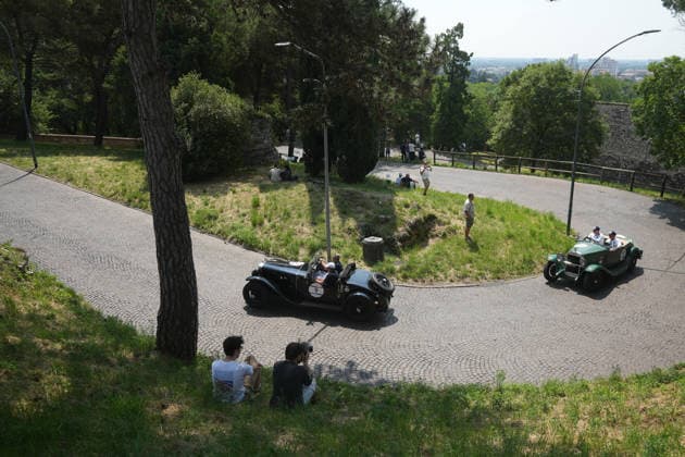 June 9, 2026: June 9, 2026, Brescia, Italy 1000 Miglia 2026 cars on strreets of Brescia Castel - ZUMAb205 20260609_zip_b205_008 Copyright: xMatteoxBiattax