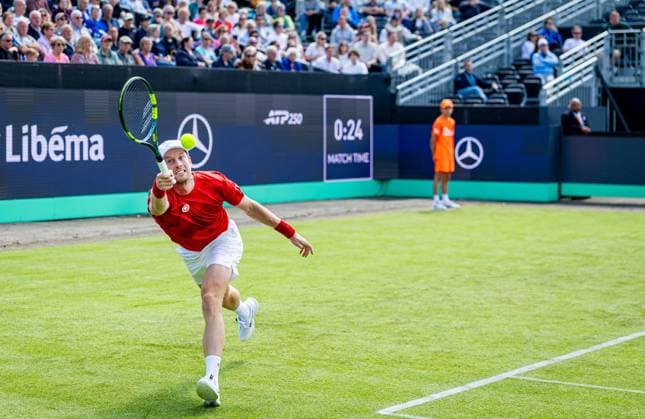 DEN BOSCH - Botic van de Zandschulp during the ATP, Tennis Herren singles match against Tallon Griekspoor at the LibÃ ma Open 2026. The combined ATP WTA, Tennis Damen tournament is being held on the event grounds of the former Autotron car theme park. IRIS VAN DEN BROEK ANP xVIxANPxSportx xxANPxIVx 560571424 originalFilename: 560571424.jpg