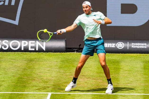 Stuttgart, GERMANY - June 09: Jan-Lennard Struff (GER) during the Singles Match between Jan-Lennard Struff (GER) vs. Alexis Galerneau (CAN) at BOSS OPEN 2026, Tennisanlage Weissenhof on June 09, 2026 in Stuttgart, Germany. Baden-Württemberg Germany Copyright: xTimoxSteinx