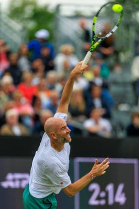 2026-06-09 - Libema Open 2026 ROSMALEN, NETHERLANDS - JUNE 9: Adrian Mannarino of France during the Libema Open 2026 at the Autotron on June 9, 2026 in Rosmalen, Netherlands Rosmalen Autotron Netherlands Content not available for redistribution in The Netherlands directly or indirectly through any third parties. Copyright: xMarcelxvanxPlateringenx