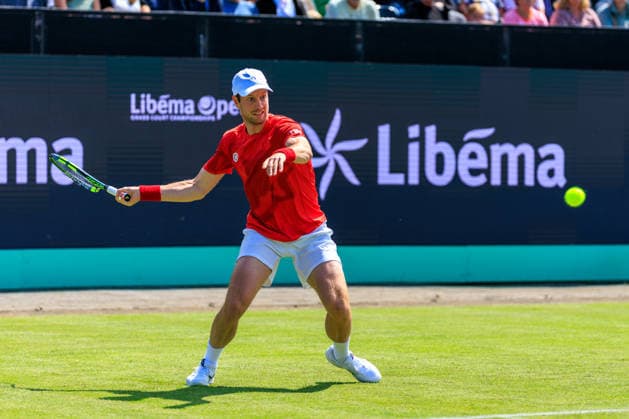 2026-06-09 - Libema Open 2026 ROSMALEN, NETHERLANDS - JUNE 9: Botic van de Zandschulp of the Netherlands during the Libema Open 2026 at the Autotron on June 9, 2026 in Rosmalen, Netherlands Rosmalen Autotron Netherlands Content not available for redistribution in The Netherlands directly or indirectly through any third parties. Copyright: xMarcelxvanxPlateringenx