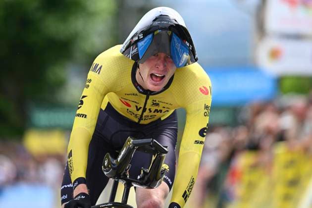 Tour Auvergne - Rhone-Alpes 2026 Stage 3 PERREUX, FRANCE - JUNE 09 : Jorgenson Matteo (USA) of Team Visma Lease a Bike during stage 3 of the 78th edition of Tour Auvergne - Rhone-Alpes an UCI World Tour 2.UWT Team Time Trial stage for Men Elite of 28.4 km with start in Perreux and finish in Perreux on June 9, 2026 in Perreux, France, 09 06 2026 ( Motordriver Guy De Vuyst - Perreux France  Copyright: xVincentxKalutx