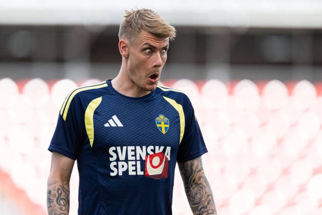 260609 Eric Smith of the Swedish national football team at a training session during day 2 of the FIFA World Cup 2026 on June 9, 2026 in Dallas Photo Petter Arvidson BILDBYRAN kod PA PA1225 fotboll football soccer fotball vm fotbolls vm fotball vm fotbolls vm 2026 fifa world cup 2026 träning practice training sverige sweden sverige a day 2 bbeng  Copyright: PETTERxARVIDSON BB260609PA014