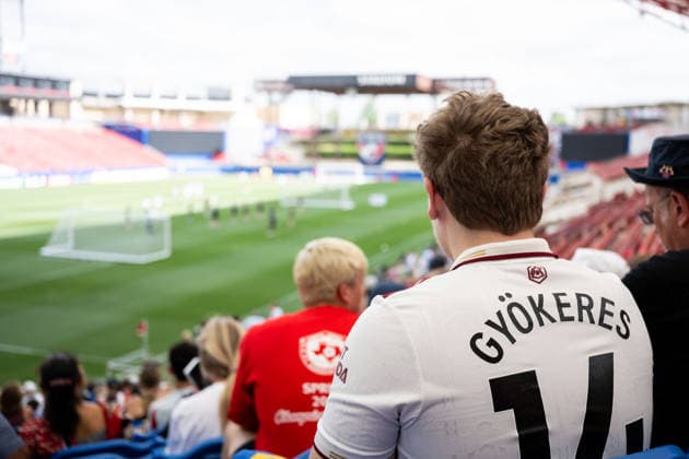 260609 Fans in the stands at a training session with Sweden during day 2 of the FIFA World Cup 2026 on June 9, 2026 in Dallas Photo Petter Arvidson BILDBYRAN kod PA PA1225 fotboll football soccer fotball vm fotbolls vm fotball vm fotbolls vm 2026 fifa world cup 2026 träning practice training sverige sweden sverige a day 2 bbeng publik  Copyright: PETTERxARVIDSON BB260609PA032